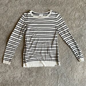 Black and white striped sweater